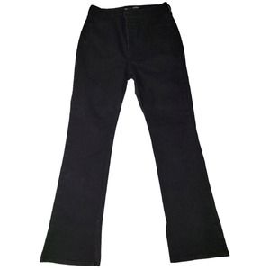 Old Navy Size 10 Extra High Rise Kicker Bootcut Button-Fly Jeans Denim Black